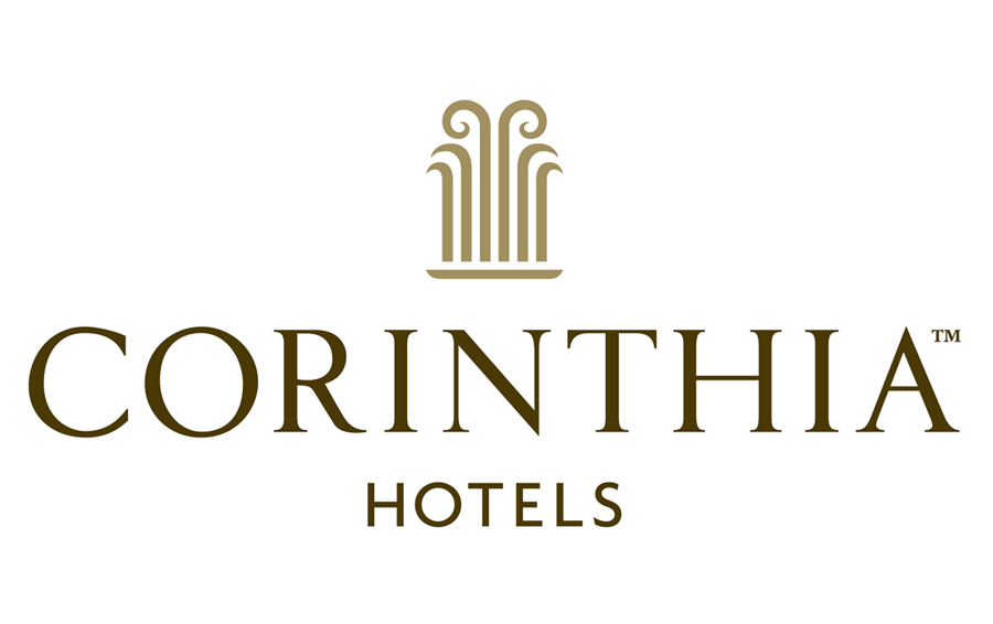 Corinthia Hotels logo with elegant design elements.