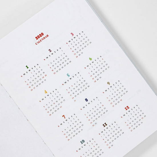 Calendar - GMZ 2020 Fruit dated monthly journal diary with sticker