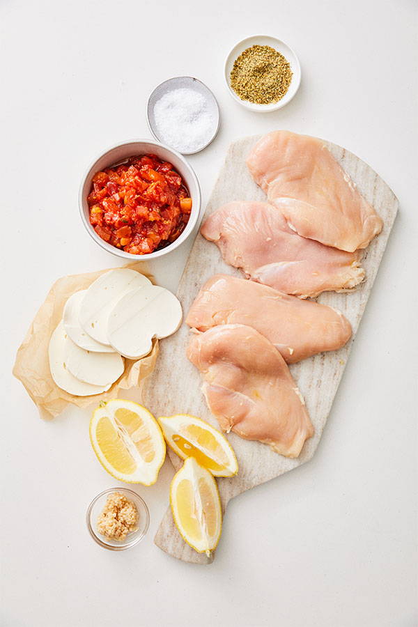 Ingredients for bruschetta chicken
