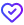 Purple heart with a checkmark inside.