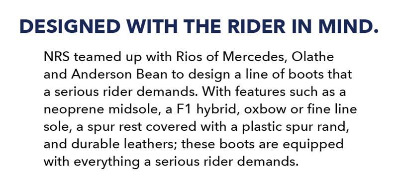 Text about boots designed with unique features for serious riders.