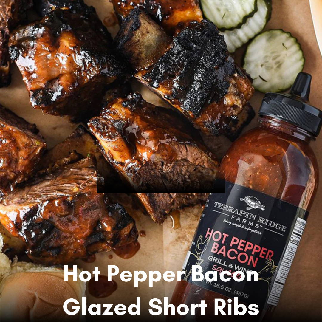Hot Pepper Bacon Glazed Short Ribs