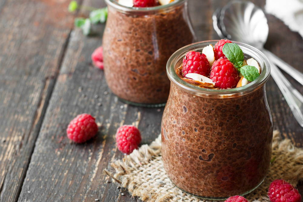 vegan chocolate chia seed pudding