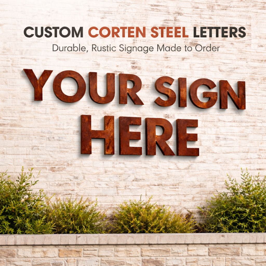Corten Steel Letters custom