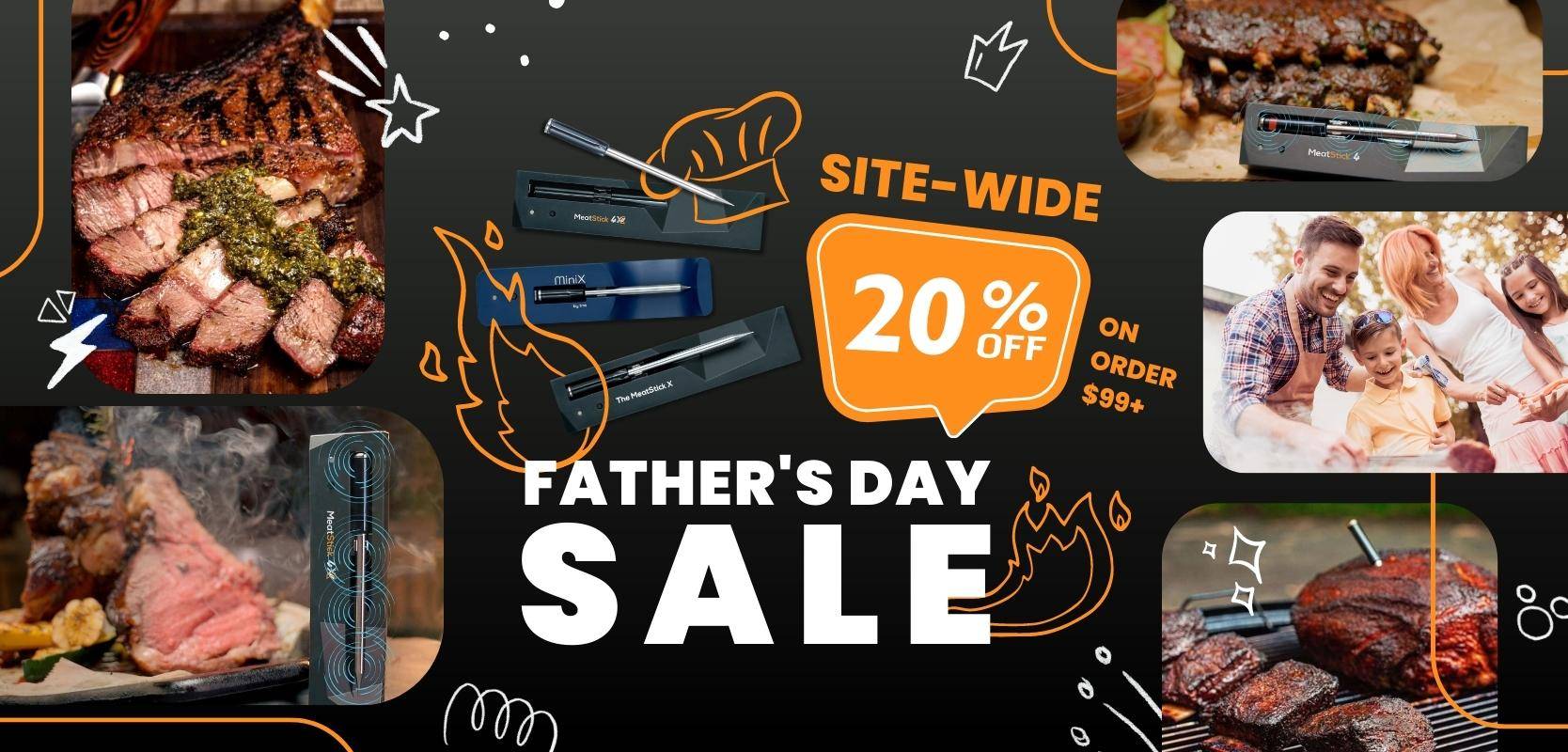 The MeatStick Wireless Meat Thermometer Father's Day Sale with Site-Wide 20% Off