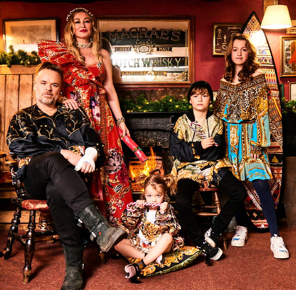 CAMILLA Franks and family wearing various CAMILLA prints and styles 