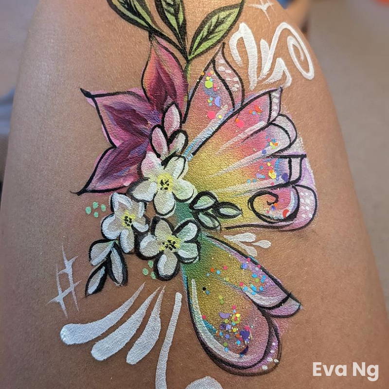butterfly face paint easy leg