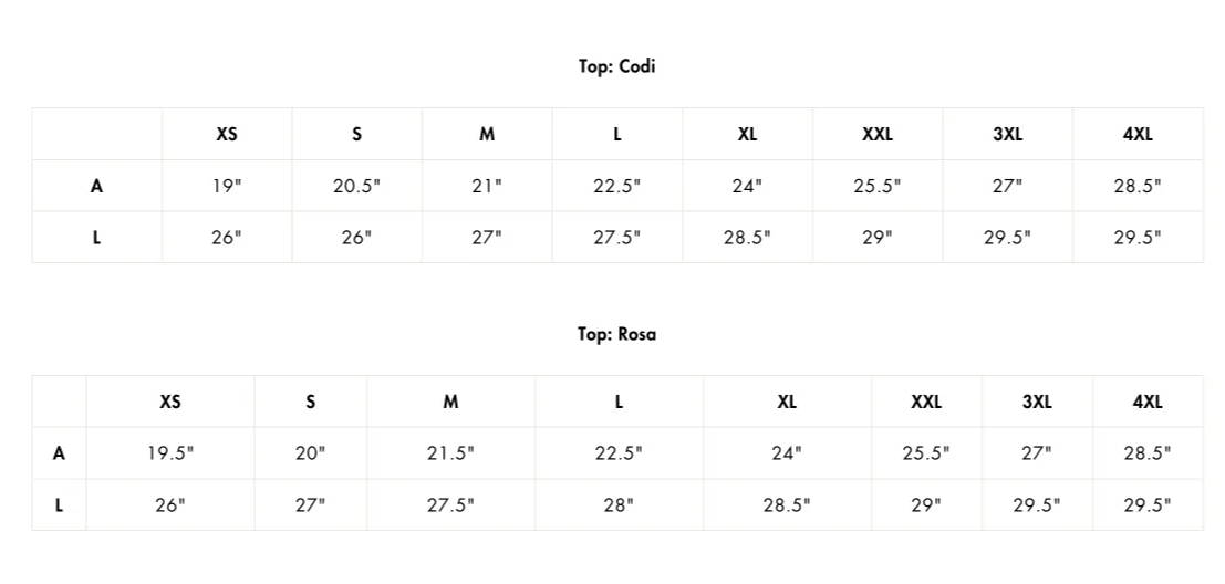 Sizing Guide – Lubdub Apparel