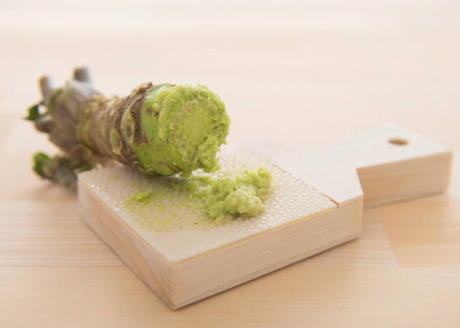 wasabi with traditional shark skin grater