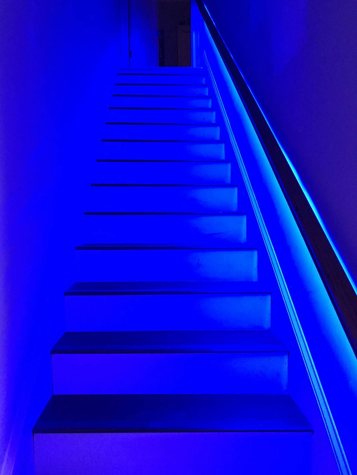 Stairway lighting using RGB LED strip lights
