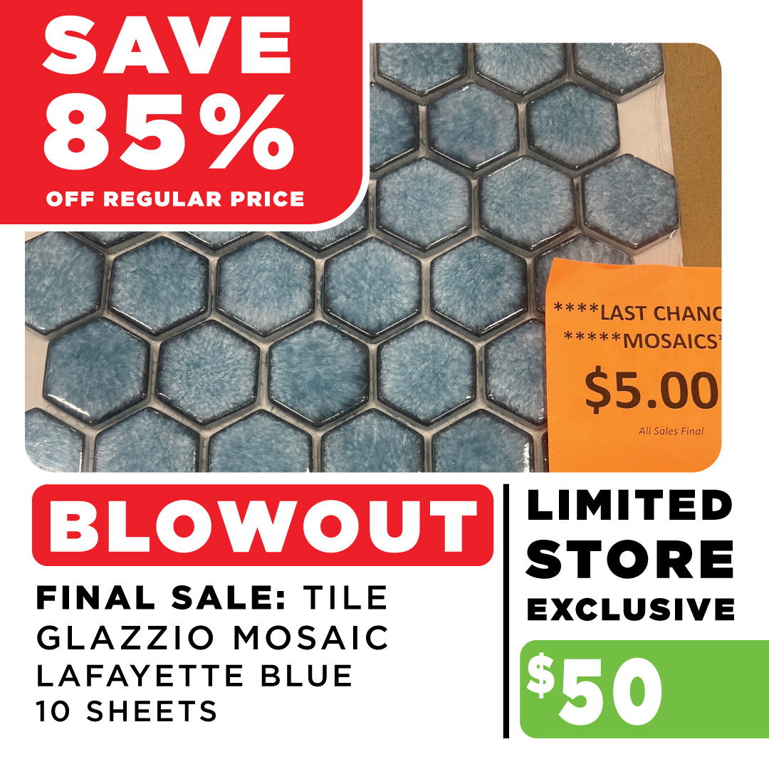 GLAZZIO MOSAIC LAFAYETTE BLUE