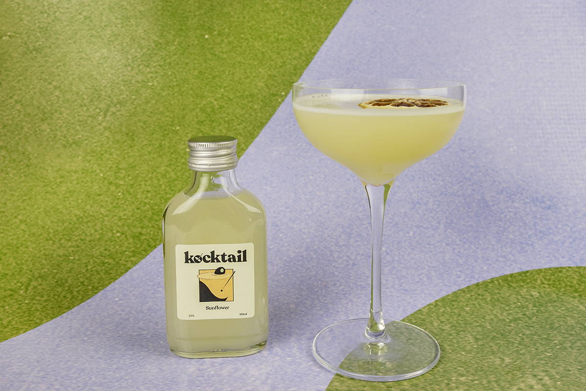 Sunflower cocktail bottle by Kocktail