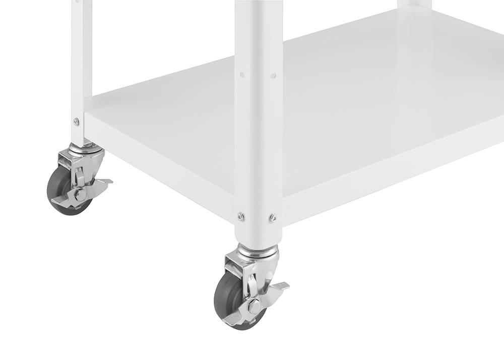 Close up of utility cart's casters
