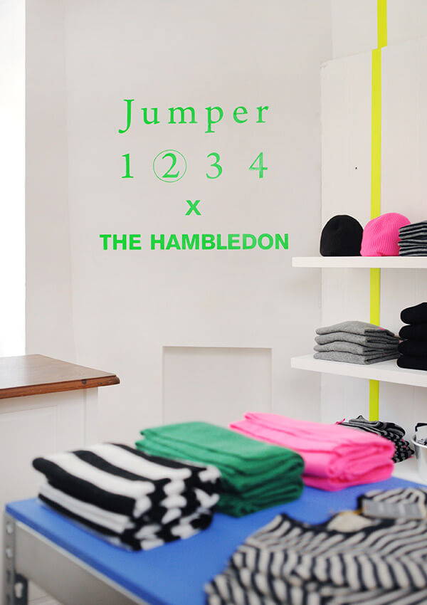A photograph of the Jumper 1234 x The Hambledon project space.