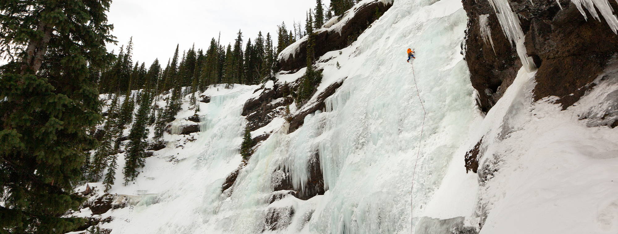 NW Alpine Ambassador Katie McKinstry Ice Climbing Hyalite Canyon