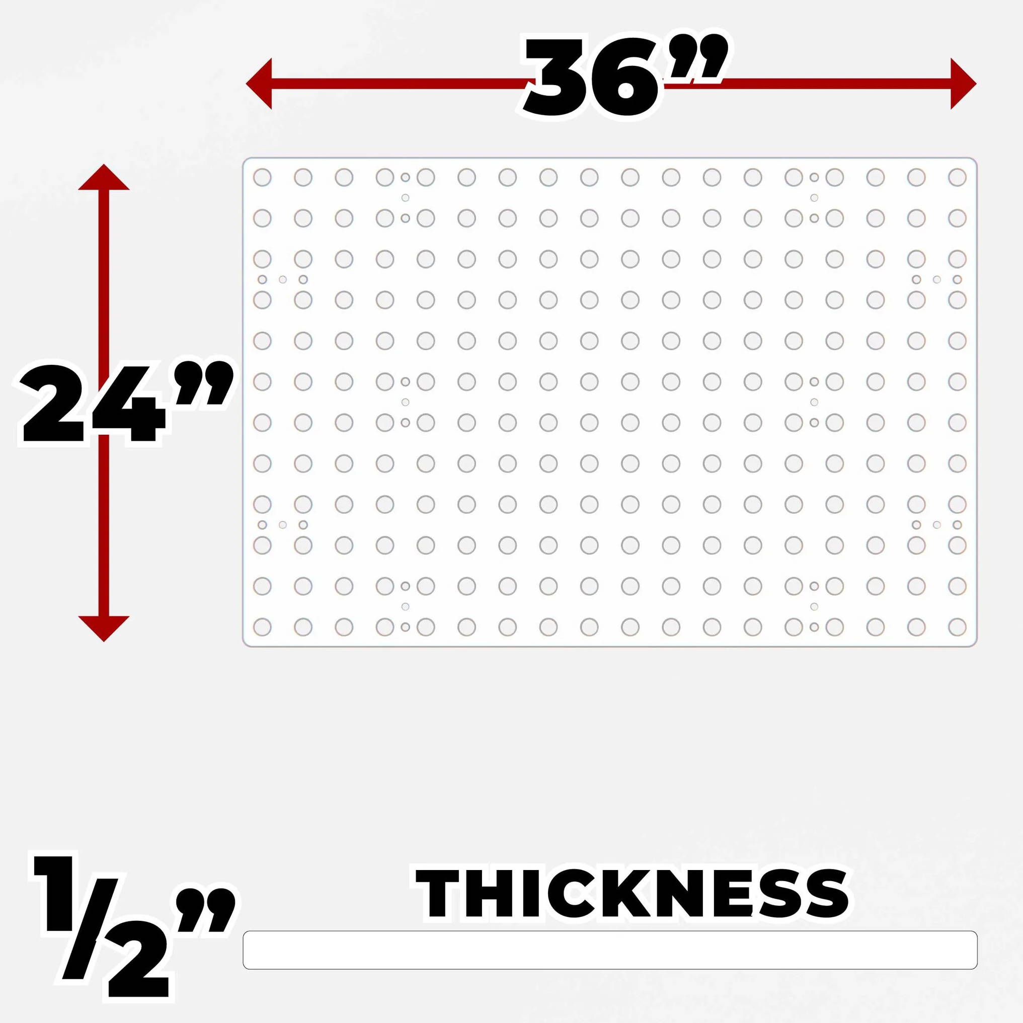 Dimensions of a rectangular object: 36