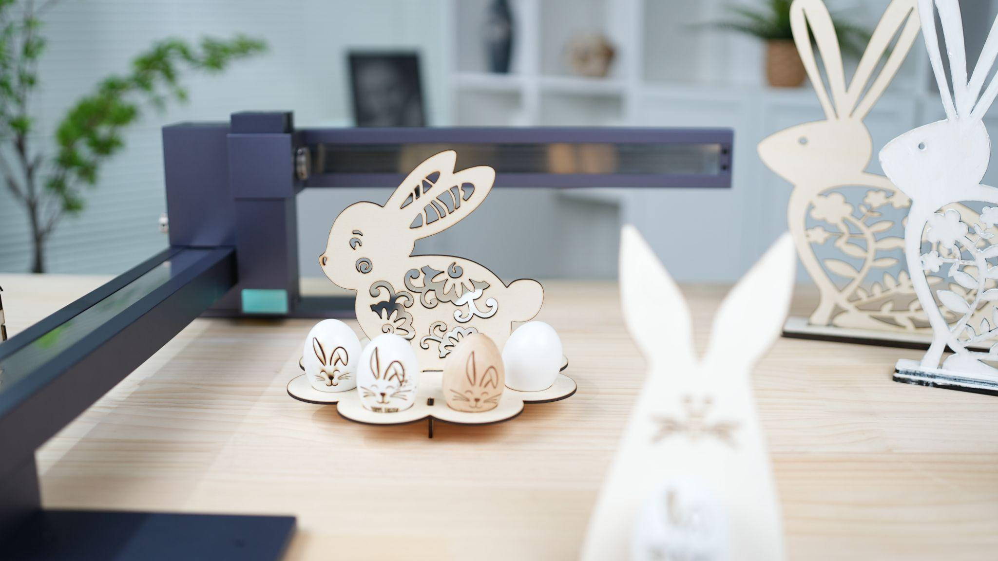 Laser Cut Bunny easter eggs holder