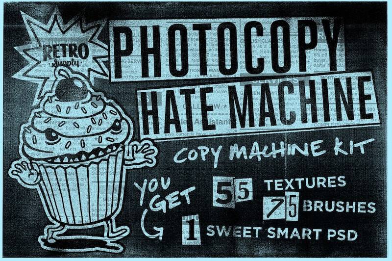 Photocopy Hate Machine | Xerox machine textures for Photoshop