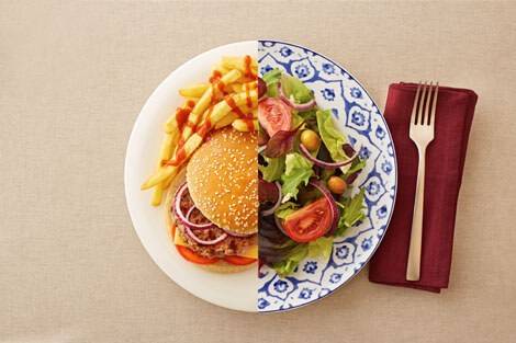 Fast food et salade low carb