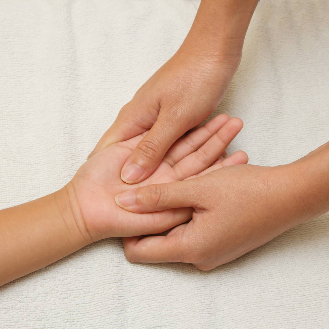 Children's hand massage