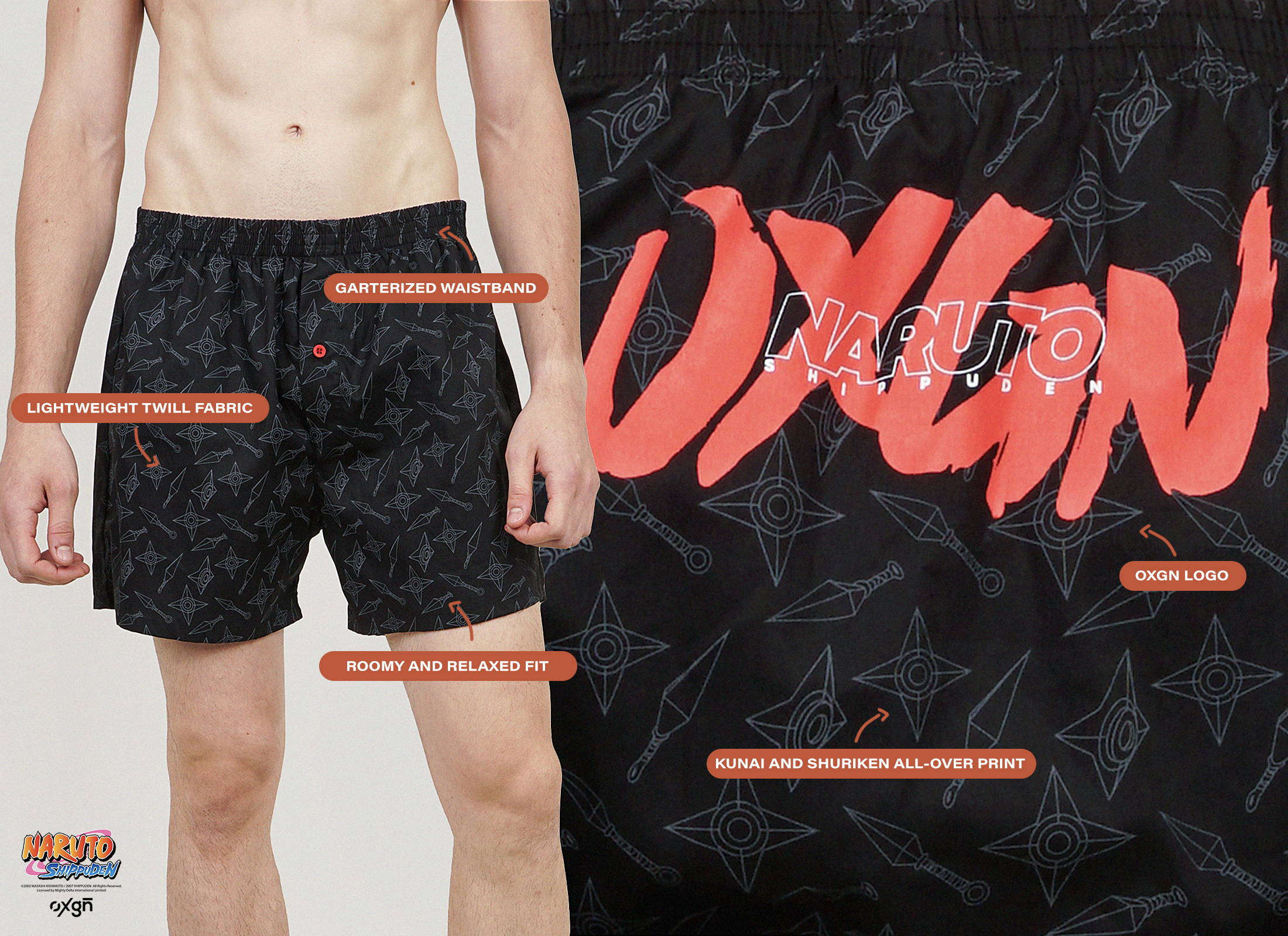 Shuriken Mesh Shorts - Illustratio