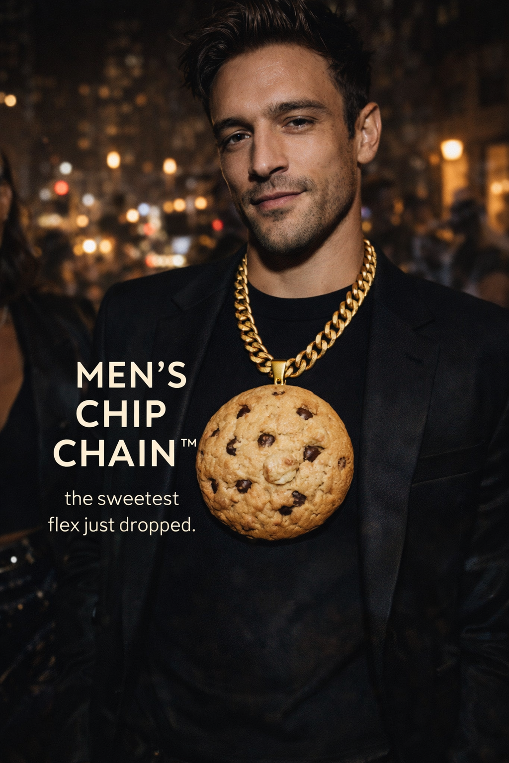 Men's Chip Chain pendant detail