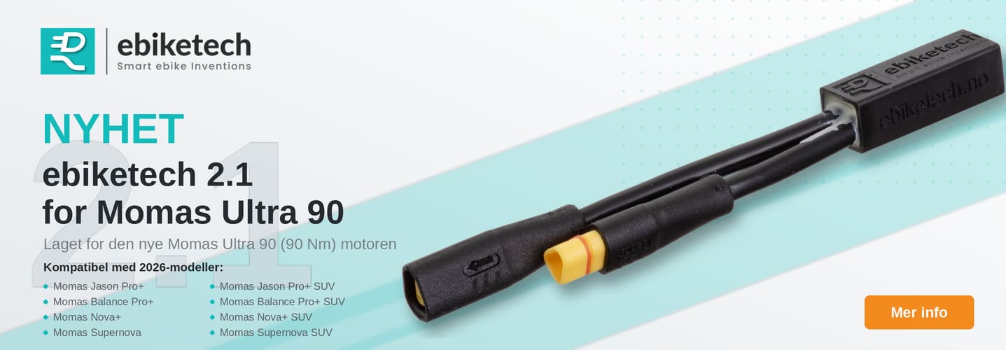 ebiketech 2.1 for Momas Ultra 90 (90 Nm motor) - Nyhet 2026
