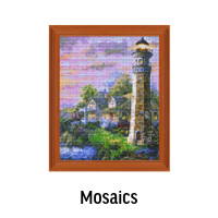 Mosaics. Image: PixelHobby Lighthouse Haven Mosaic Art Kit.
