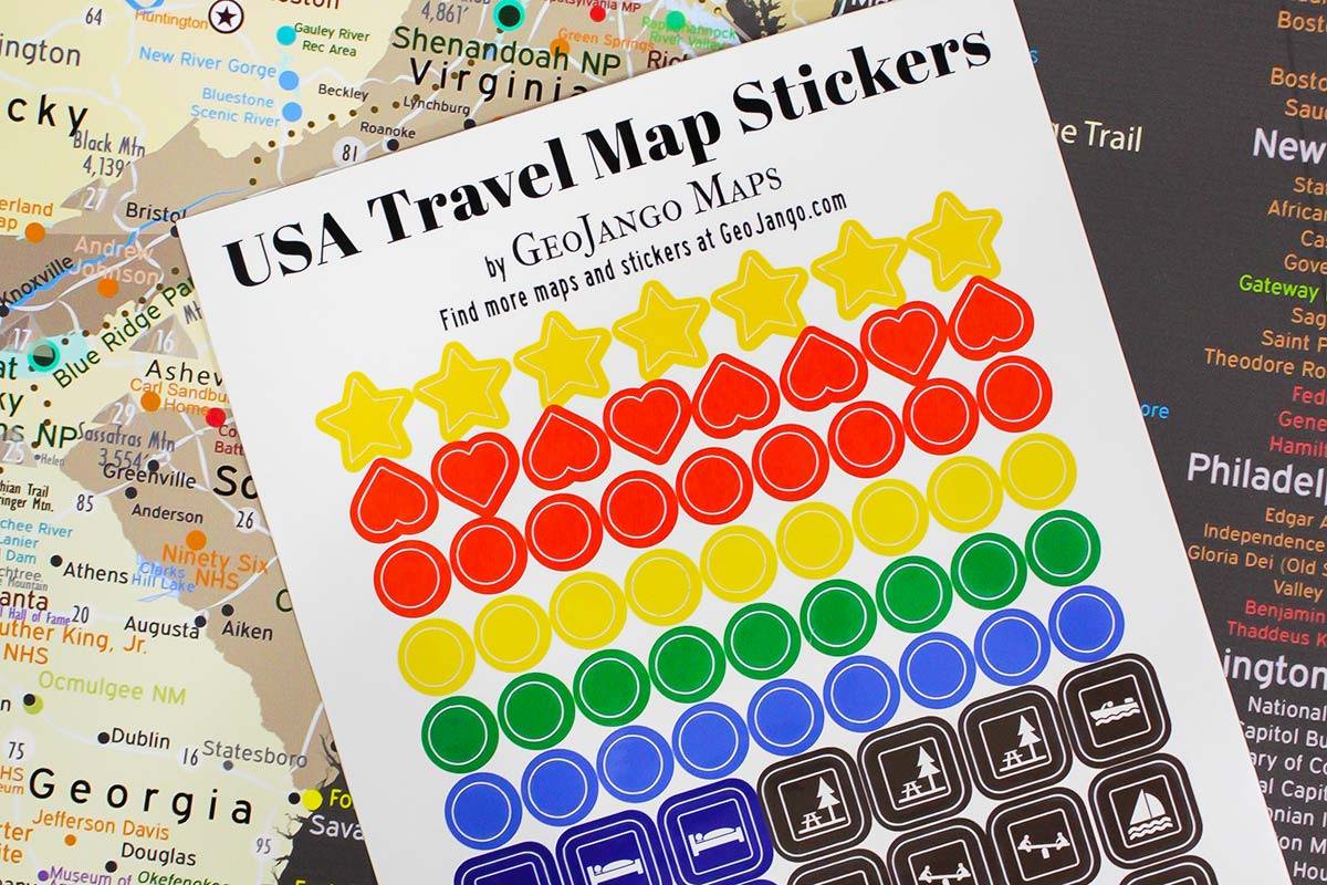 usa map stickers
