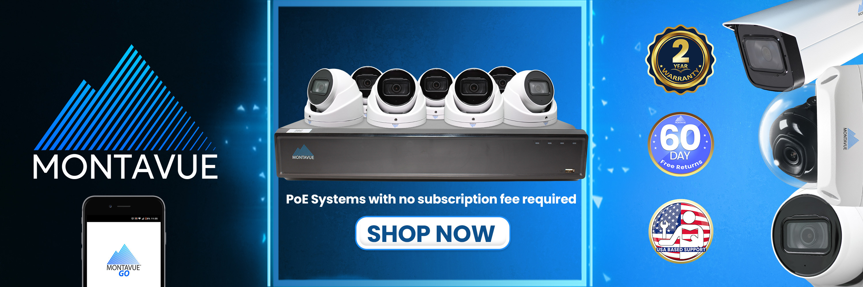 Montavue security camera system promotion with 
