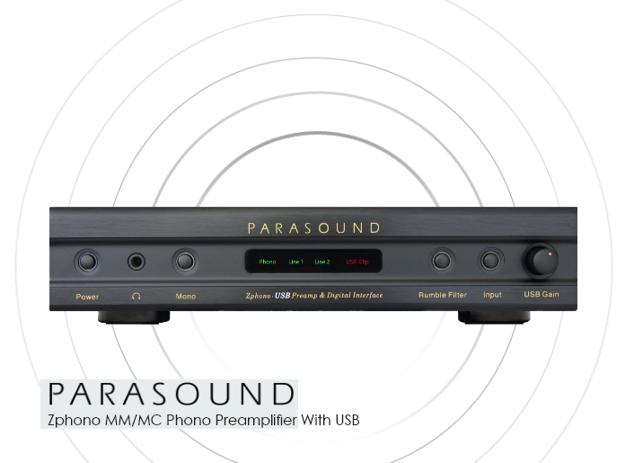 Parasound Zphono MM/MC Phono Preamplifier With USB