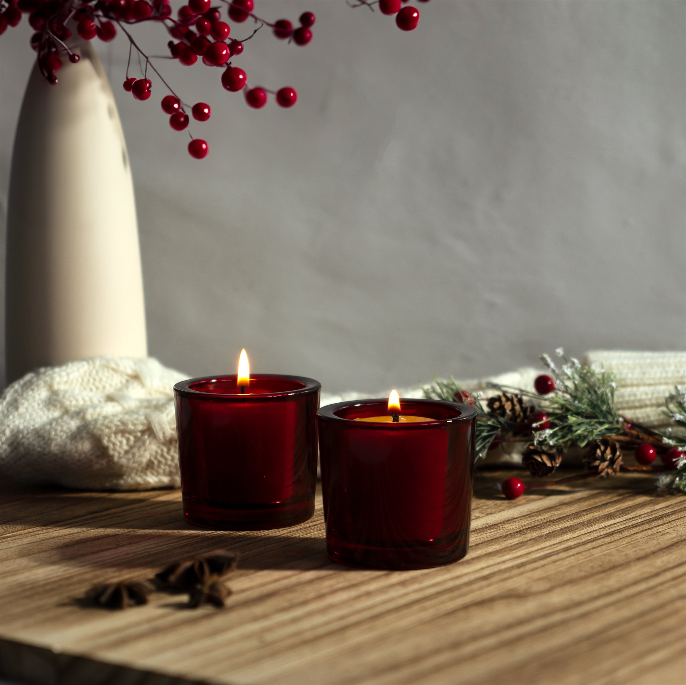 Bluecorn beeswax votive candles