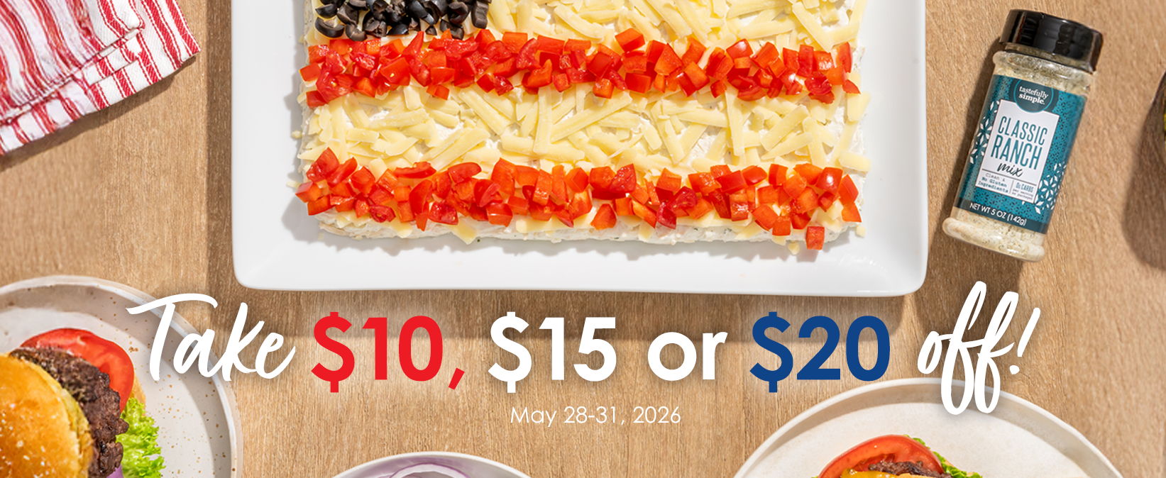 Take $10, $15 or $20 off! | May 28-31, 2026