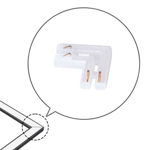 Close-up of the Internal End to End L Shape Connector for 31138 Under Cabinet Light, designed to join two LED cabinet lights at a 90-degree angle for a clean, solder-free corner connection.