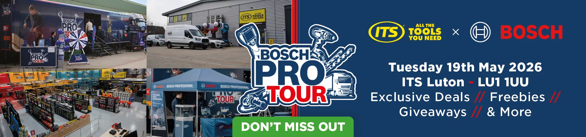 Promotional banner for Pro Tour event with date and activities listed.