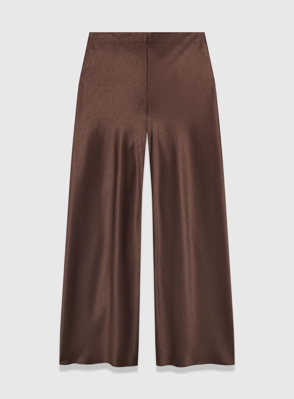 Lucena Satin Trousers Chocolate