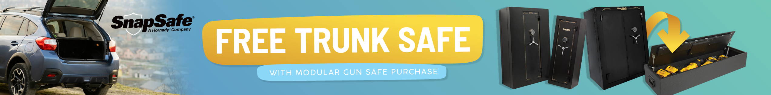 Free Trunk Safe with purchase of SnapSafe Modular Gun Safe