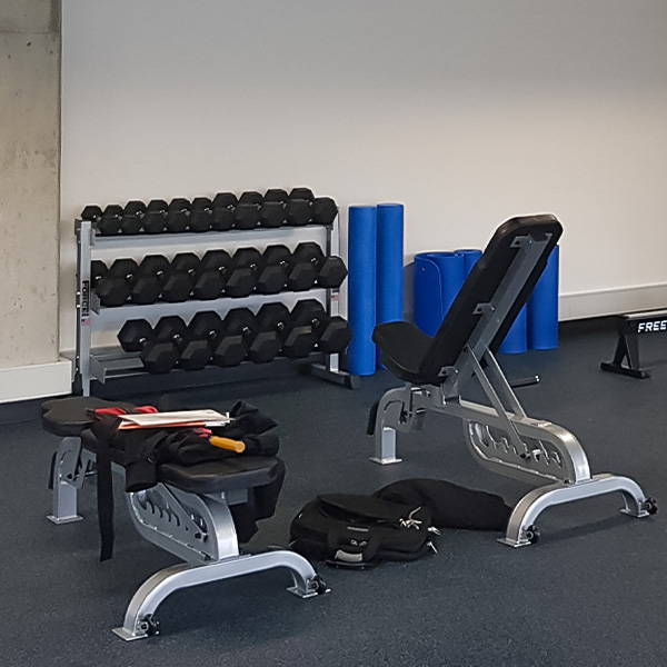 Hospital Gym Fit Out Benches  Dumbbells 