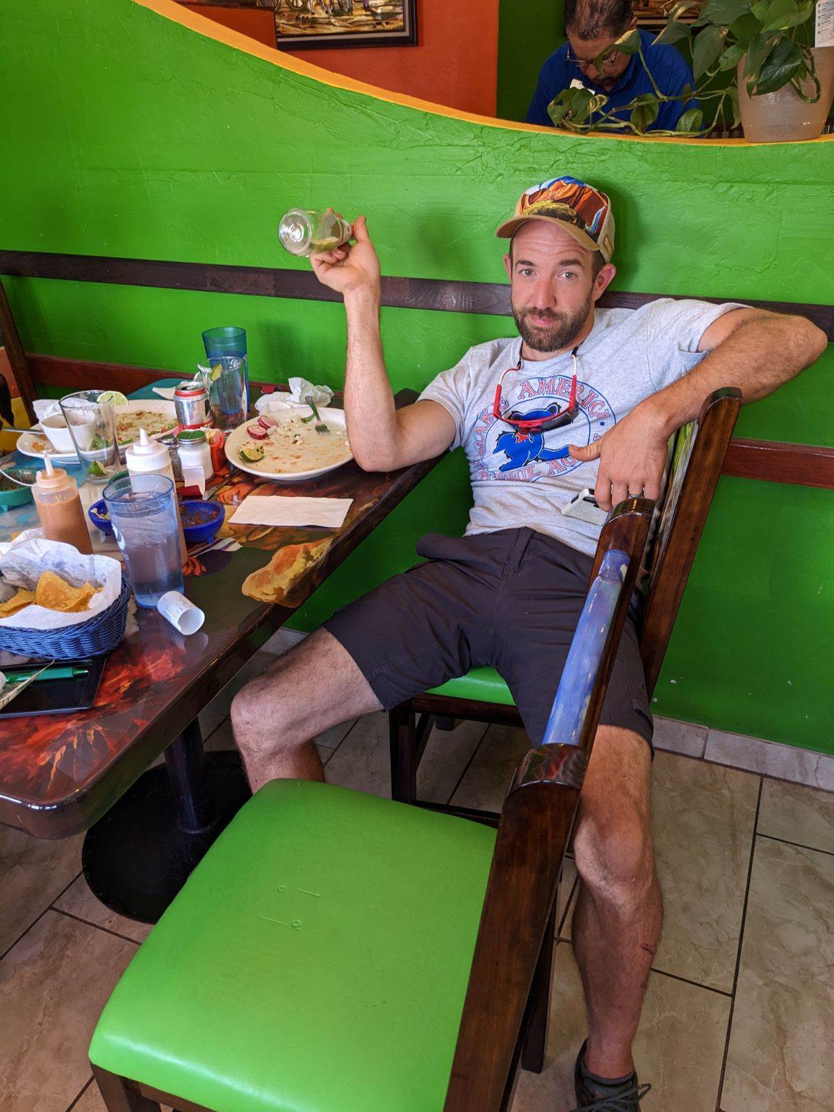 Nate eating breakfast