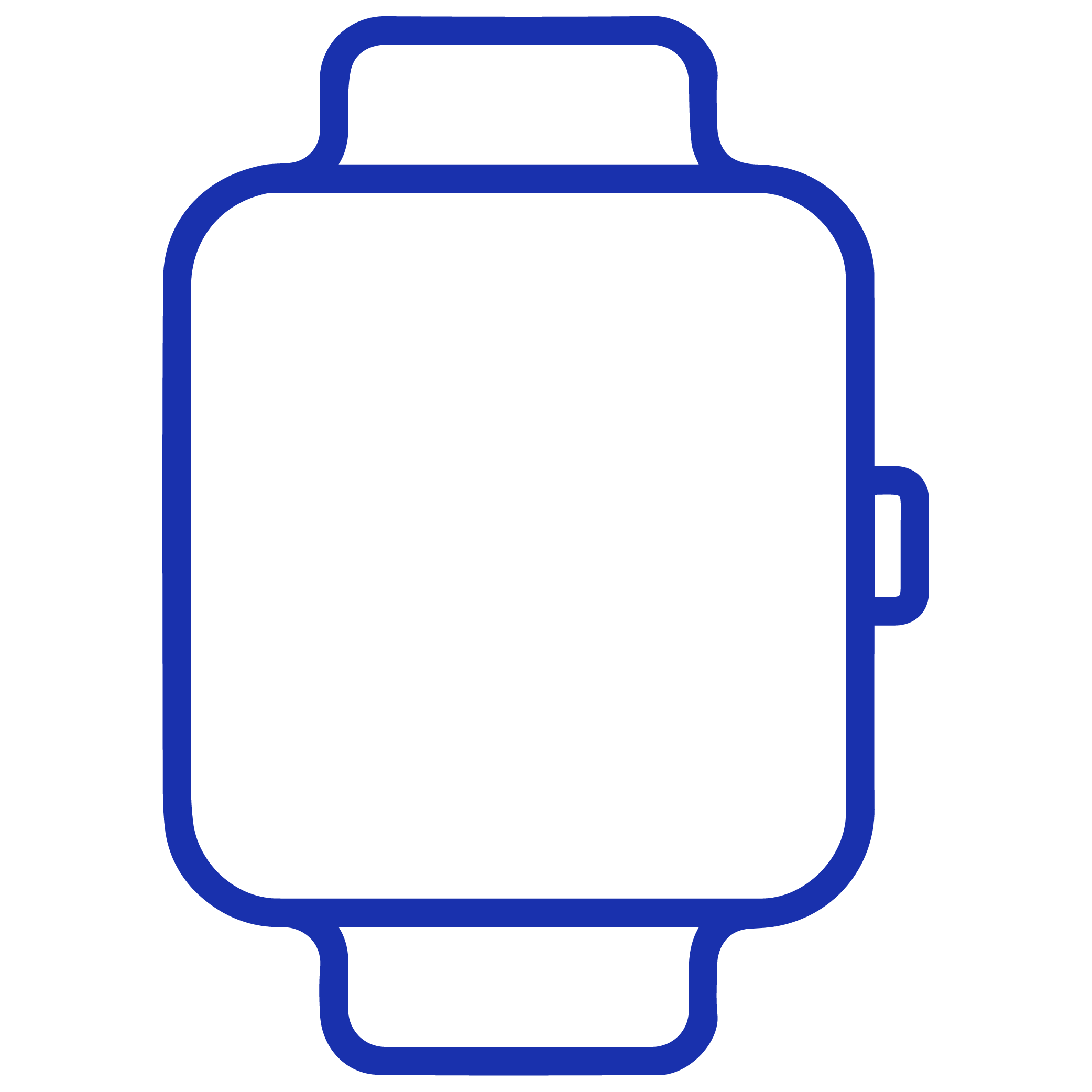 Smartwatch icon, blue