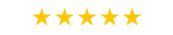 Five yellow stars in a row