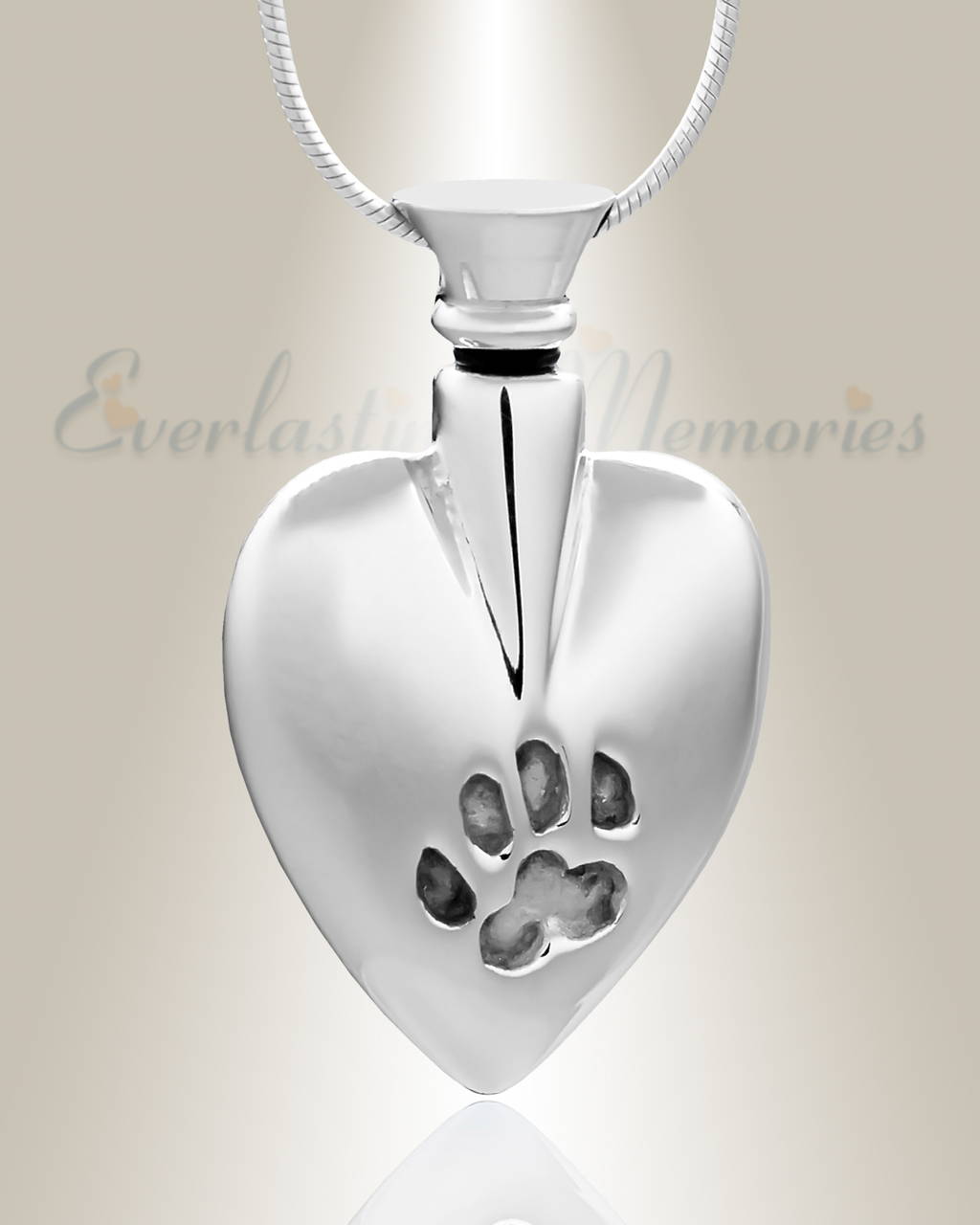 Silver In My Heart Pet Cremation Jewelry