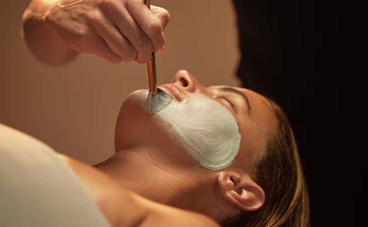 Serene spa interior with warm lighting and premium amenities at Woodhouse Spa SouthPark