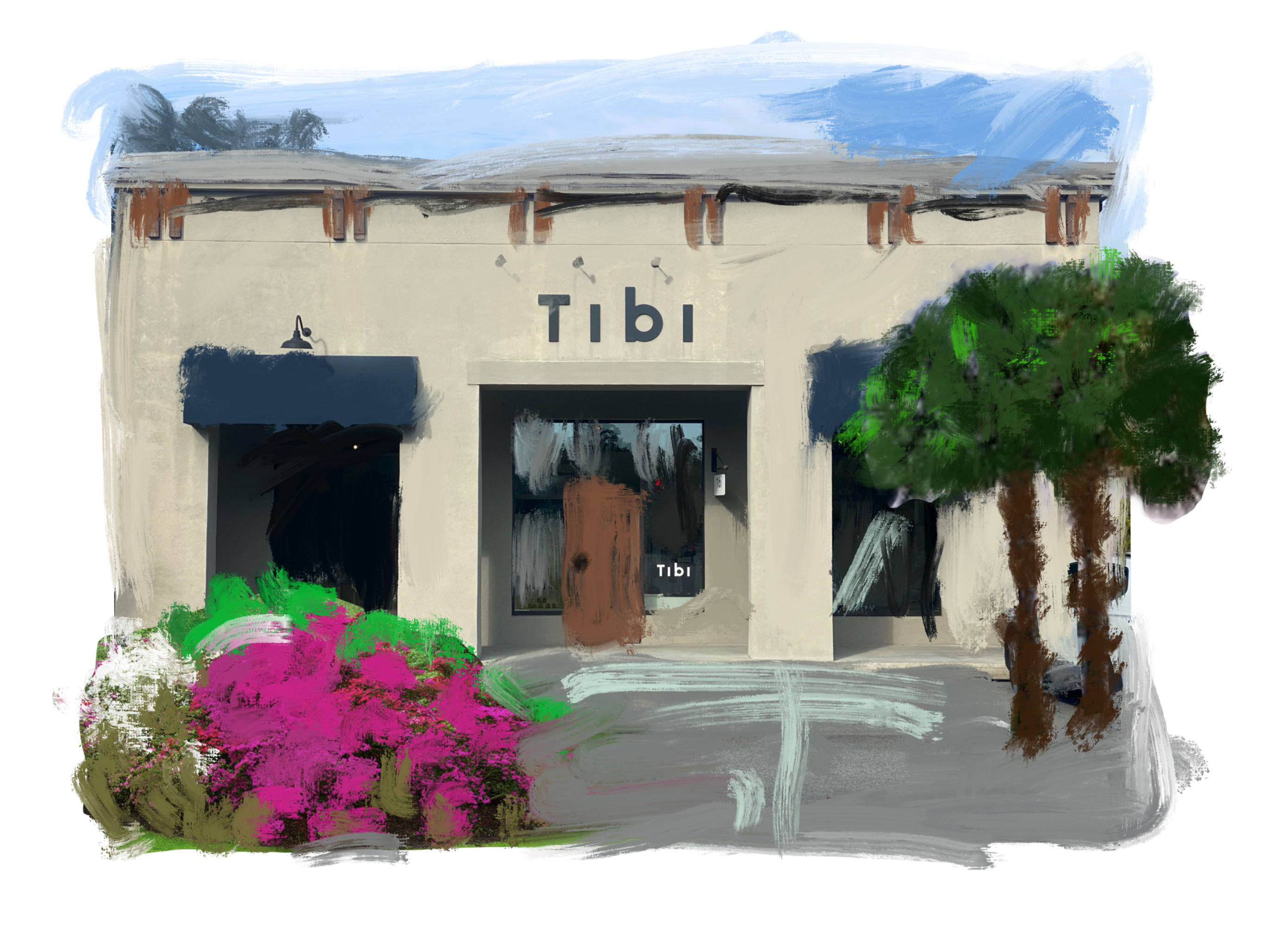 illustration of tibi store in st simons