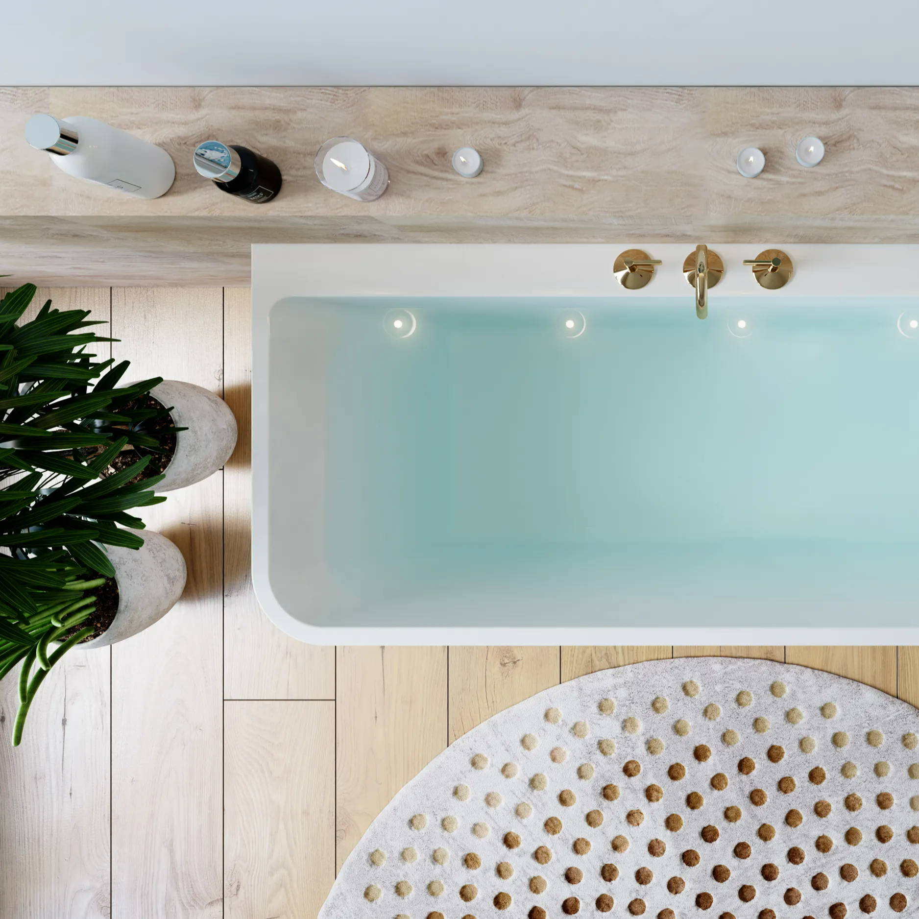 Back to Wall Baths | The Blue Space