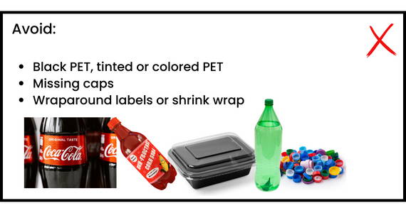 Avoidances for recycling rigid PET plastic