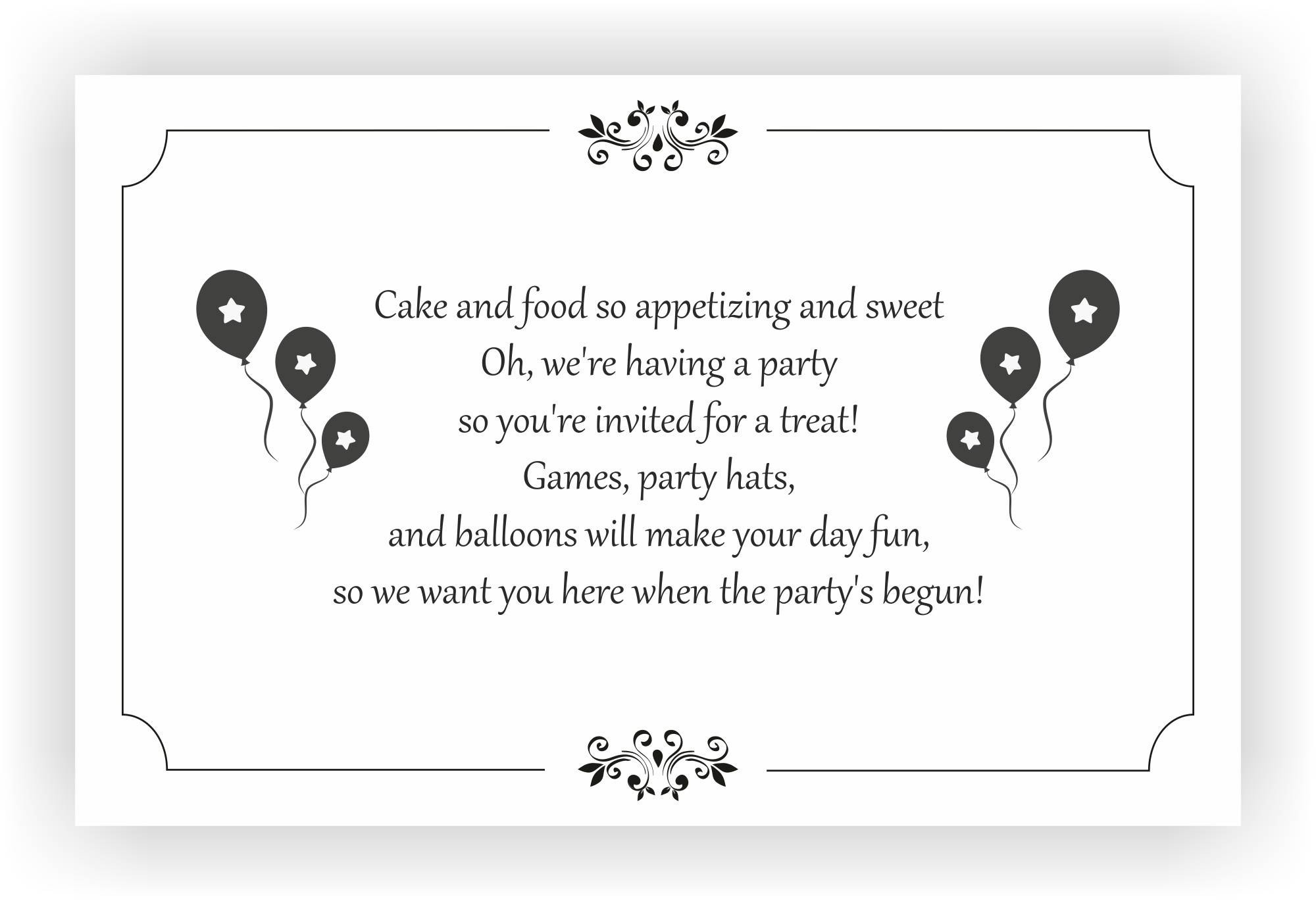 Birthday Party Invite Messages | Kids birthday Invites – CHOCOCRAFT