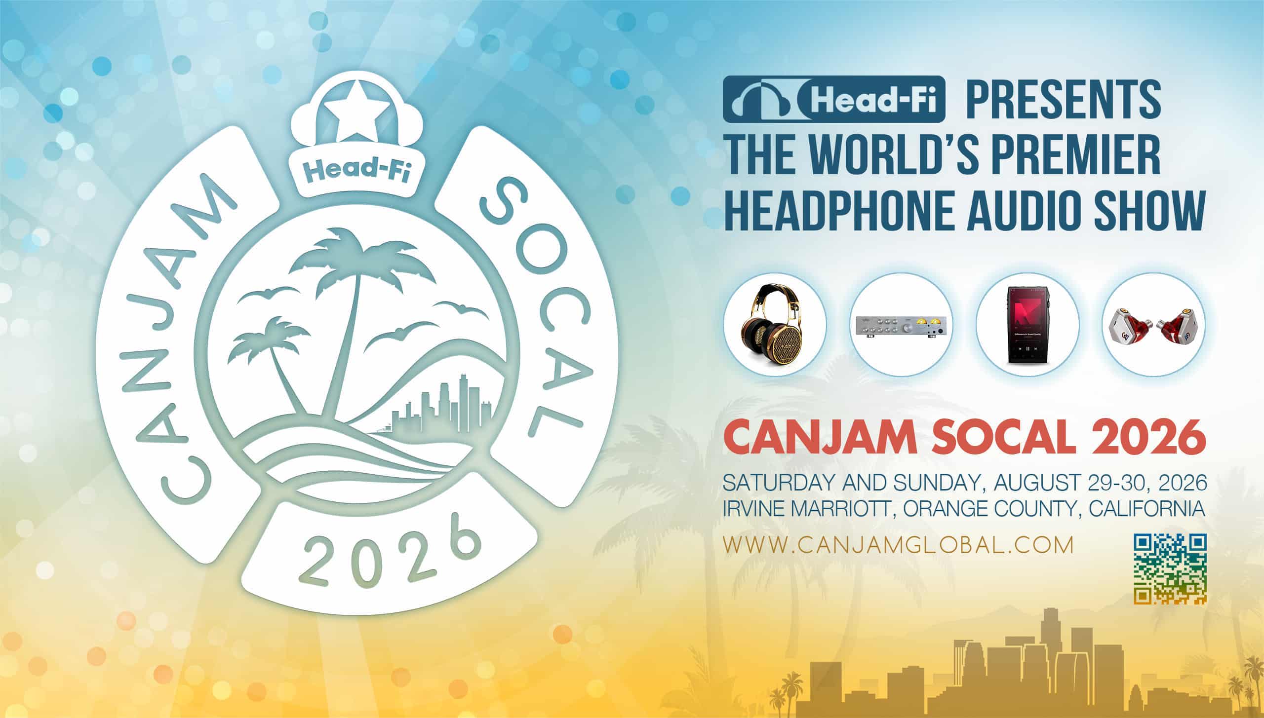 CanJam SoCal 2026 headphone audio show promotional banner.