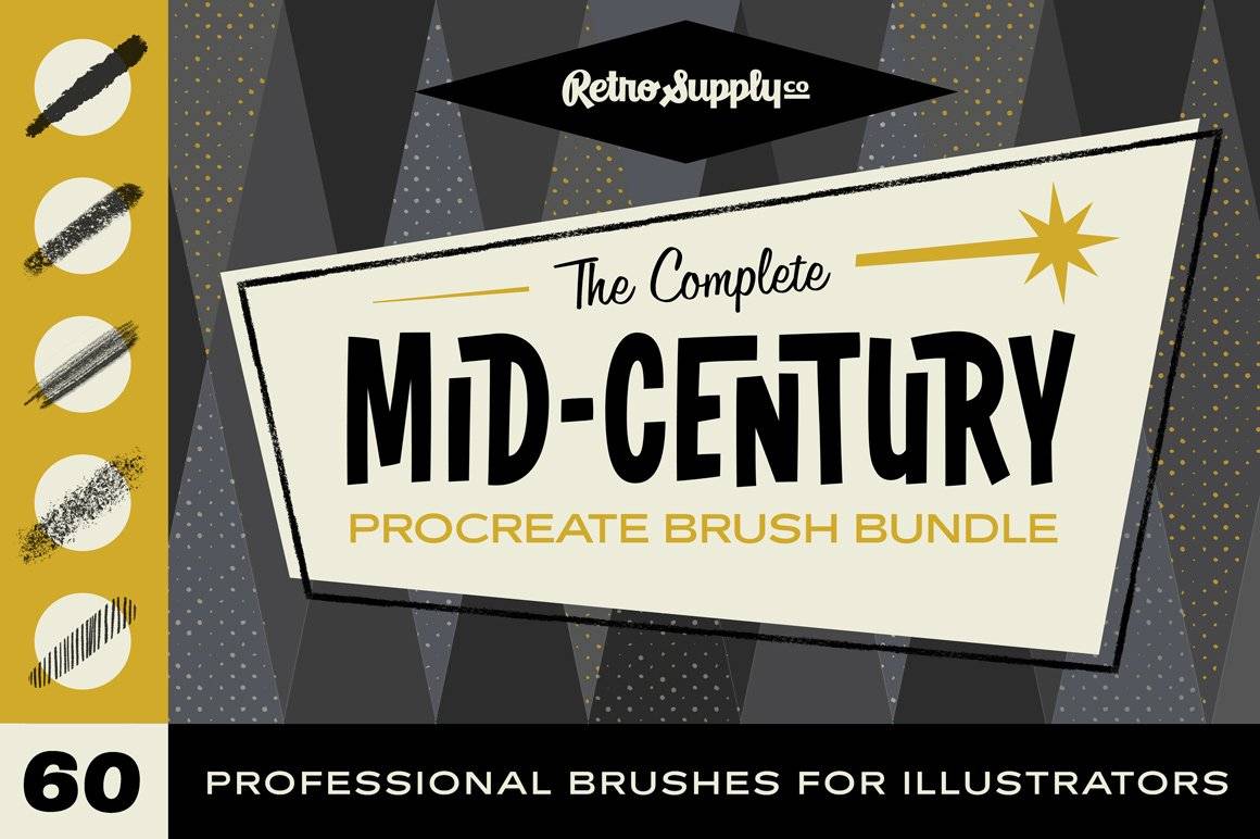 The Complete Mid-Century Procreate Brush Bundle