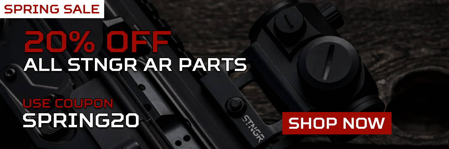 20% off Spring Sale - Save on all STNGR AR Parts